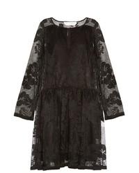 See by Chloe See By Chlo Floral Mesh Long Sleeved Dress