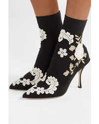 Dolce & Gabbana Appliqud Stretch Knit Sock Boots