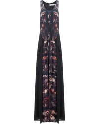 Thakoon Addition Black Floral Ruffle Front Dress