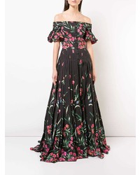 Carolina Herrera Bardot Floral Dress