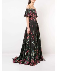 Carolina Herrera Bardot Floral Dress