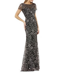 JS Collections Embroidered Trumpet Gown