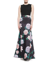 Erin Fetherston Erin Sleeveless Floral Print Gown
