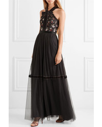 Needle & Thread Esther Bow Detailed Embellished Point Desprit Tulle Gown