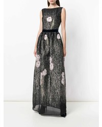 Talbot Runhof Magnolia Embellished Long Dress