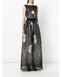 Talbot Runhof Magnolia Embellished Long Dress