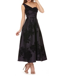 Kay Unger Mikado One Shoulder Gown