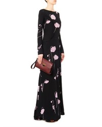 Nina Ricci Poppy Print Silk Gown