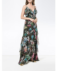 Peter Pilotto Sleeveless Ruffle Floral Print Dress