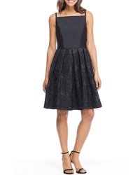 Gal Meets Glam Collection Midnight Floral Jacquard Dress
