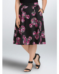 Torrid Disney Mickey Collection Floral Swing Skirt