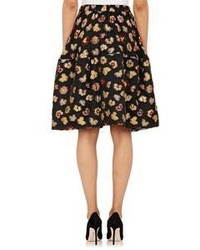 Co Floral Jacquard Skirt Black