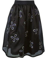 Jupe By Jackie Floral Embroidered Full Skirt
