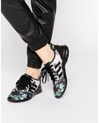 Black Floral High Top Sneakers