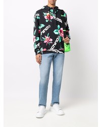 Moschino Floral And Logo Printed Hoodie