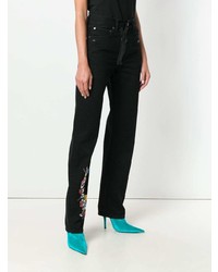 Off-White Floral High Waist Jeans