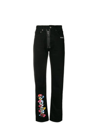 Off-White Floral High Waist Jeans