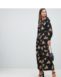 Asos Tall Asos Design Tall Square Neck Tea Jumpsuit In Floral Spot Print