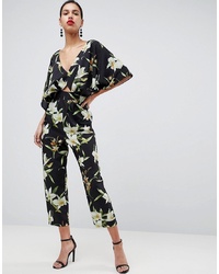 ASOS DESIGN Asos Jumpsuit With Kimono Sleeve In Lily Print Multi
