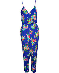 Boohoo Carly Floral Cami Woven Jumpsuit
