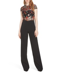 BRONX AND BANCO Embroidered Floral Jumpsuit