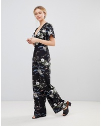 Girls On Film Floral Jumpsuit With Kimono Sleeves Floral Print