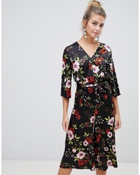 Influence Floral Satin Print Jumpsuit With Floral