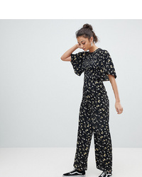 Fashion Union Tall Jumpsuit With Kimono Sleeves In Daisy Floral
