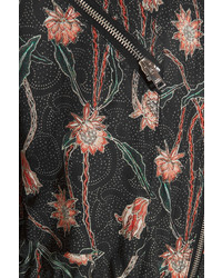 Isabel Marant Laney Floral Print Cotton And Linen Blend Jumpsuit Black