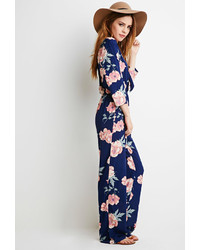 Forever 21 Self Tie Knotted Floral Jumpsuit