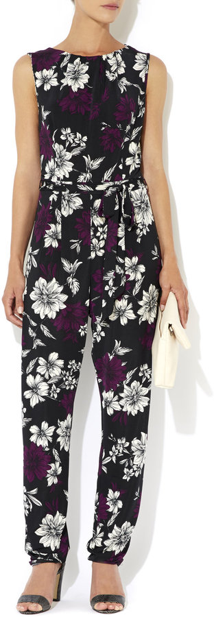 wallis floral jumpsuit