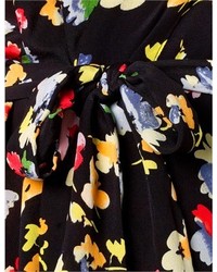 Alöe Black Silk Shanghai Floral Kimono