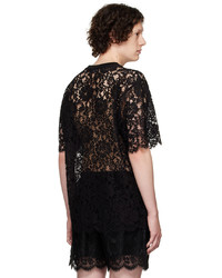 Dolce & Gabbana Black Lace T Shirt