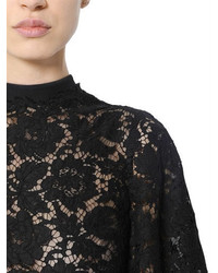 Valentino Floral Lace Crepe Couture Dress