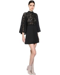Valentino Floral Lace Crepe Couture Dress