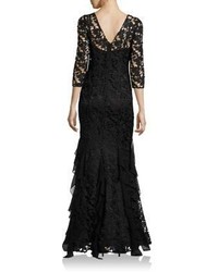 Kay Unger Floral Lace Gown