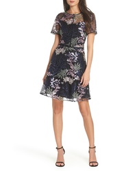 Chelsea28 Embroidered Lace A Line Dress