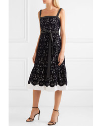 Tory Burch Kristen Flocked Lace And Cotton Dress
