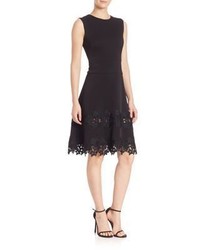 Shoshanna Midnight Floral Lace Fit  Flare Dress