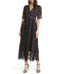 Foxiedox Josefine Lace Clip Dot Tea Length Dress