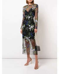 Dvf Diane Von Furstenberg Sheer Floral Dress