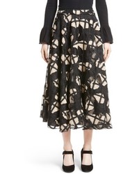 Co Floral Cage Lace Midi Skirt