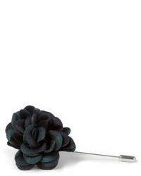 Lanvin Plaid Buttonhole Flower Pin