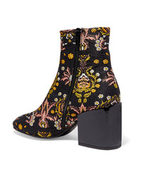 Dries Van Noten Floral Jacquard Ankle Boots