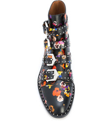 Givenchy Floral Print Ankle Boots