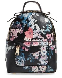 Mini Floral Faux Leather Mini Backpack