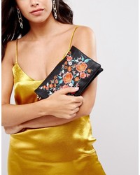 Oasis Floral Embroidered Clutch