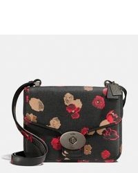 Coach Page Shoulder Bag In Floral Print Leather