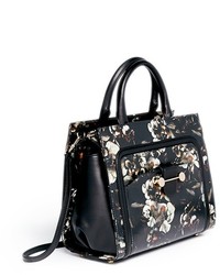 Nobrand Daphne 2 Floral Print Leather Crossbody Tote