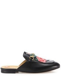 Gucci Princetown Floral Leather Flat Mules